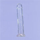 Addiction Crystal 9 Inch Vertical Dong | Clear Realistic Dildo with Bonus Power Bullet