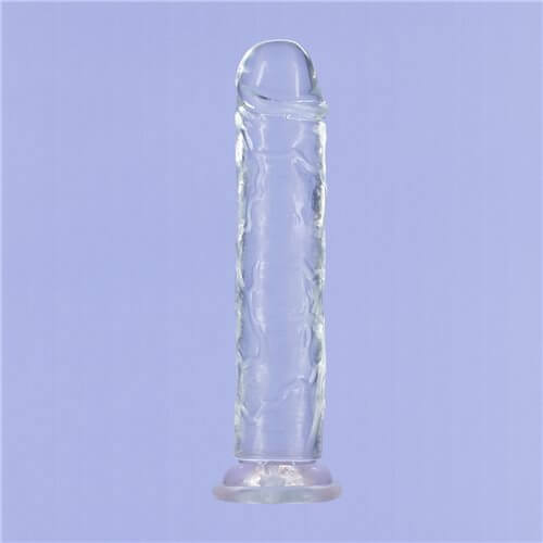 BMS Enterprises Addiction Crystal 9 inches Vertical Dong Clear Thermoplastic Elastomers wih Power Bullet at $19.99