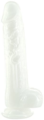 BMS Enterprises Addiction Pearl 8.5 inches Dong White Thermoplastic Elastomers TPE with Bullet at $17.99