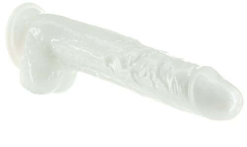 BMS Enterprises Addiction Pearl 8.5 inches Dong White Thermoplastic Elastomers TPE with Bullet at $17.99