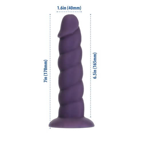 BMS Enterprises Fantasy Addiction 7 inches Unicorn Dong Purple with Bullet Vibrator at $24.99