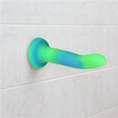BMS Enterprises Rave Addiction 8 inches Glow In The Dark Dildo Blue Green at $46.99