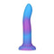 Rave Addiction 8 inches Glow In The Dark Dildo Blue Purple by BMS Enterprise