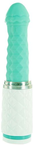 BMS Enterprises Pillow Talk Feisty Luxurios Thrusting and Vibrating Massager Teal Green at $79.99