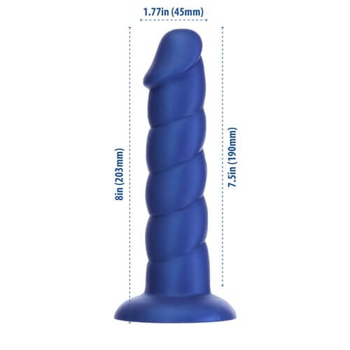 BMS Enterprises Fantasy Addiction 8 inches Dong Unicorn Blue with Bullet Vibrator at $34.99