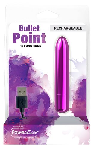 BMS Enterprises Power Bullet 4 inches Bullet Point 10 Function Bullet Purple at $12.99