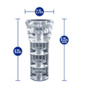 Rize Luz Glow-In-The-Dark Self-Lubricating Stroker Clear with Dimensions 6.25 inches, 2.75 inches Width