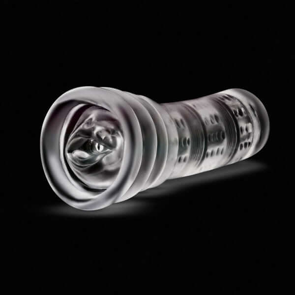 Rize Luz Glow-In-The-Dark Self-Lubricating Stroker in clear, featuring innovative design for ultimate solo play pleasure.