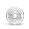 Transparent M For Men Soft and Wet All Nighter Clear Stroker with ribbed texture, self-lubricating feature, and glow-in-the-dark design.