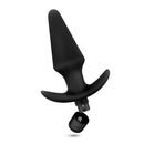 Black Anal Adventures Vibrating Plug with detachable vibrational bullet insert from Blush Novelties.