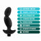 Blush Novelties Anal Adventures Platinum Silicone Vibrating Prostate Massager 04 Black at $29.99