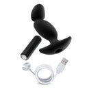 Blush Novelties Anal Adventures Platinum Silicone Vibrating Prostate Massager 04 Black at $29.99