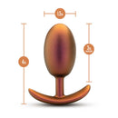 Anal Adventures Matrix Neutron Plug in Cosmic Copper with measurements 1.5in width, 4in length, 3in insertable length