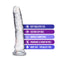 Clear realistic dildo with suction cup base, soft realistic feel, harness compatible, body-safe, fragrance-free by Blush Novelties