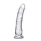 clear realistic dildo from Blush Novelties Diamond collection, featuring a subtle curve for G-Spot stimulation and heightened visual pleasure