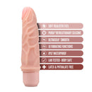 Dr. Skin Silicone Dr. Robert Vibrating Dildo with Soft Realistic Feel and 10 Vibrating Functions Features