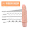 Dr. Skin Silicone Dr. Robert Vibrating Dildo with 10 vibration functions including Intensify, Throb, Rumble, Tremble, and Pulse.