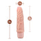 Dr. Skin Silicone Dr. Robert Vibrating Dildo with dimensions of 7.25 inches length, 1.75 inches width, and 6 inches insertable length