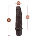 Dr. Skin Silicone Dr. Robert 7-Inch Vibrating Dildo Brown with Flexishaft Technology and 10 Vibration Modes