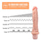 Dr. Skin Silicone Dr. Richard Vibrating Dildo showcasing 10 vibrating functions: 5 speeds and 5 patterns.