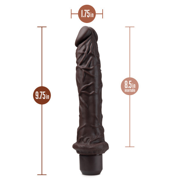 Dr. Skin Silicone Dr. Richard 9 inches Vibrating Dildo Brown