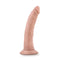 Dr. Skin Glide 7.5 inches self lubricating dildo in vanilla beige with realistic texture and strong suction cup base.