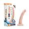 Dr. Skin Glide 7.5 inch Self Lubricating Dildo Realistic Vanilla Beige with packaging, body-safe TPE, and strong suction cup.