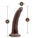 Au Naturel Jack 7-Inch Dildo with measurements and realistic design from Blush Novelties