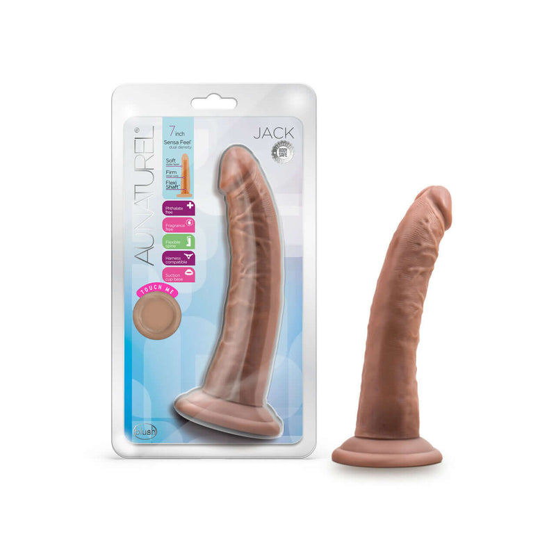 Blush Novelties Au Naturel Jack 7 inches Dildo Mocha at $20.99