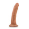 Dr. Skin Glide 7.5-inch self-lubricating dildo in mocha tan with suction cup base by Blush Novelties