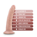 Blush Novelties Dr. Skin Plus + 7 inches Poseable Dildo Vanilla Light Skin Tone Beige at $19.99