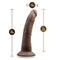 Dr. Skin Plus 7 inch poseable dildo chocolate dark brown with size measurements