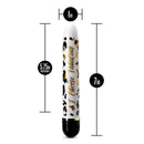 The Collection I Choose Fabulous Black Vibrator with Leopard Print and Measurements