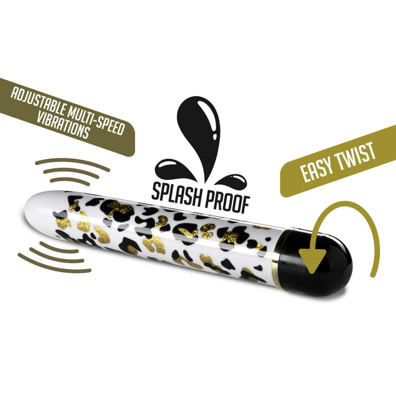 The Collection I Choose Fabulous Black Vibrator with adjustable multi-speed vibrations and easy twist dial control.