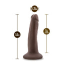 Blush Novelties Dr. Skin Plus + 5 inches Poseable Dildo Chocolate Dark Brown at $17.99