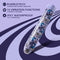 Limited Addiction Floradelic 7-Inch Rechargeable Vibe featuring vibrant psychedelic design with 10 vibration functions, RumbleTech, and waterproof capability