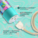 Rechargeable Utopia 7-Inch Vibe with Eco-Friendly Charging Cord in Aqua - Blush Novelties