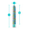 Limited Addiction Utopia 7-Inch Rechargeable Vibe with psychedelic design, 1-inch diameter, and 5.75-inch insertable length in Aqua.