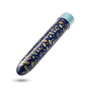Blue psychedelic designed 7-inch rechargeable G-Spot vibrator by Blush Novelties