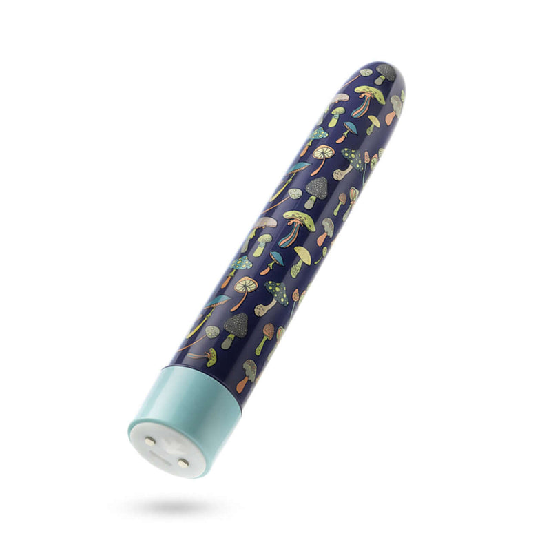 Limited Addiction Dreamscape 7-Inch Rechargeable Vibe in Blue with Psychedelic Design - Slimline G-Spot Vibrator by Blush Novelties