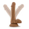 Dr. Skin Dr. Jeffrey 6.5-inch medium tan dildo with balls and sturdy suction cup base for hands-free play.