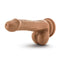 Dr. Skin Dr. Jeffrey 6.5-inch realistic dildo with balls in medium tan with a suction cup base for hands-free pleasure by Blush Novelties
