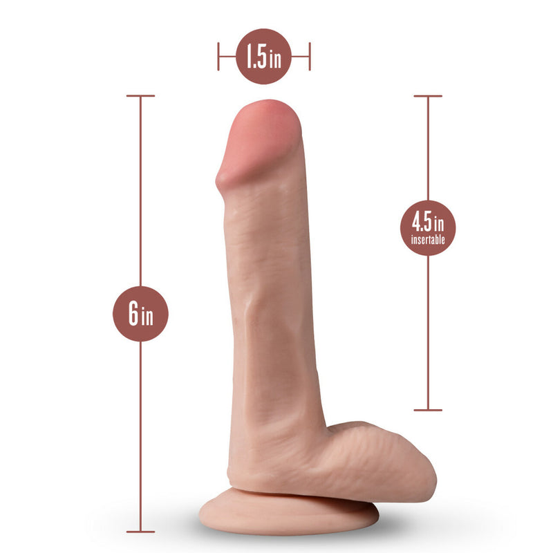 Blush Novelties Dr. Skin Plus 6 inches Posable Dildo Vanilla Beige at $22.99
