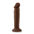 Dr. Skin Plus 6 inches poseable dildo in chocolate dark brown from Blush Novelties, realistic and triple density.