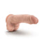 Dr. Skin Mr. Mayor 9-Inch Beige Light Skin Tone Dildo with Balls and Suction Cup - Realistic Texture