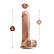 Dr. Skin Mr. Magic 9-inch Beige Dildo with Balls, lifelike and textured, robust suction cup base, harness-compatible for strap-on play