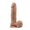 Dr Skin Silicone Dr Julian 9 inches dildo mocha with suction cup and posable shaft from Blush Novelties for realistic solo or partnered play.