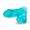 B Yours Plus Mount N Moan teal dildo with strong suction cup base for hands-free play and G-Spot and P-Spot stimulation.
