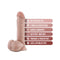 Dr. Skin Dr. William 8 inches Dildo with Balls Beige Light Skin Tone features soft realistic feel, strong suction cup, harness compatible, lab tested, fragrance-free, latex-free