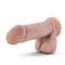 Dr. Skin Dr. William 8 inches dildo with balls and suction cup base in beige light skin tone from Blush Novelties
